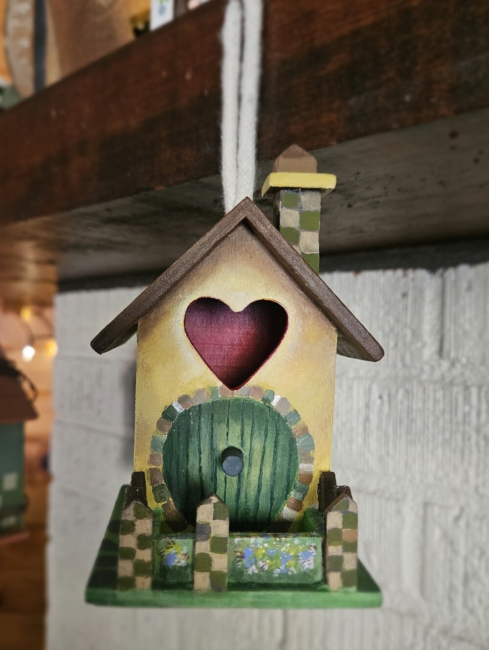 Hand Painted Wooden Decorative Birdhouse